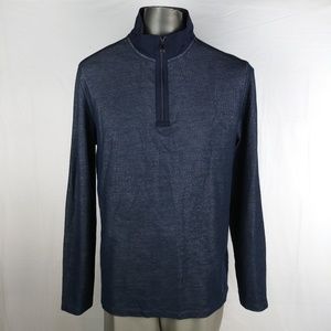 Calvin Klein Men Large Half Zip Mock Neck Sweater